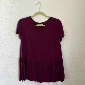 Urban Outfitters Truly Madly Deeply peplum tee